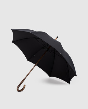 Pasotti Blue maple umbrella cane with pattern OMITUO142526823