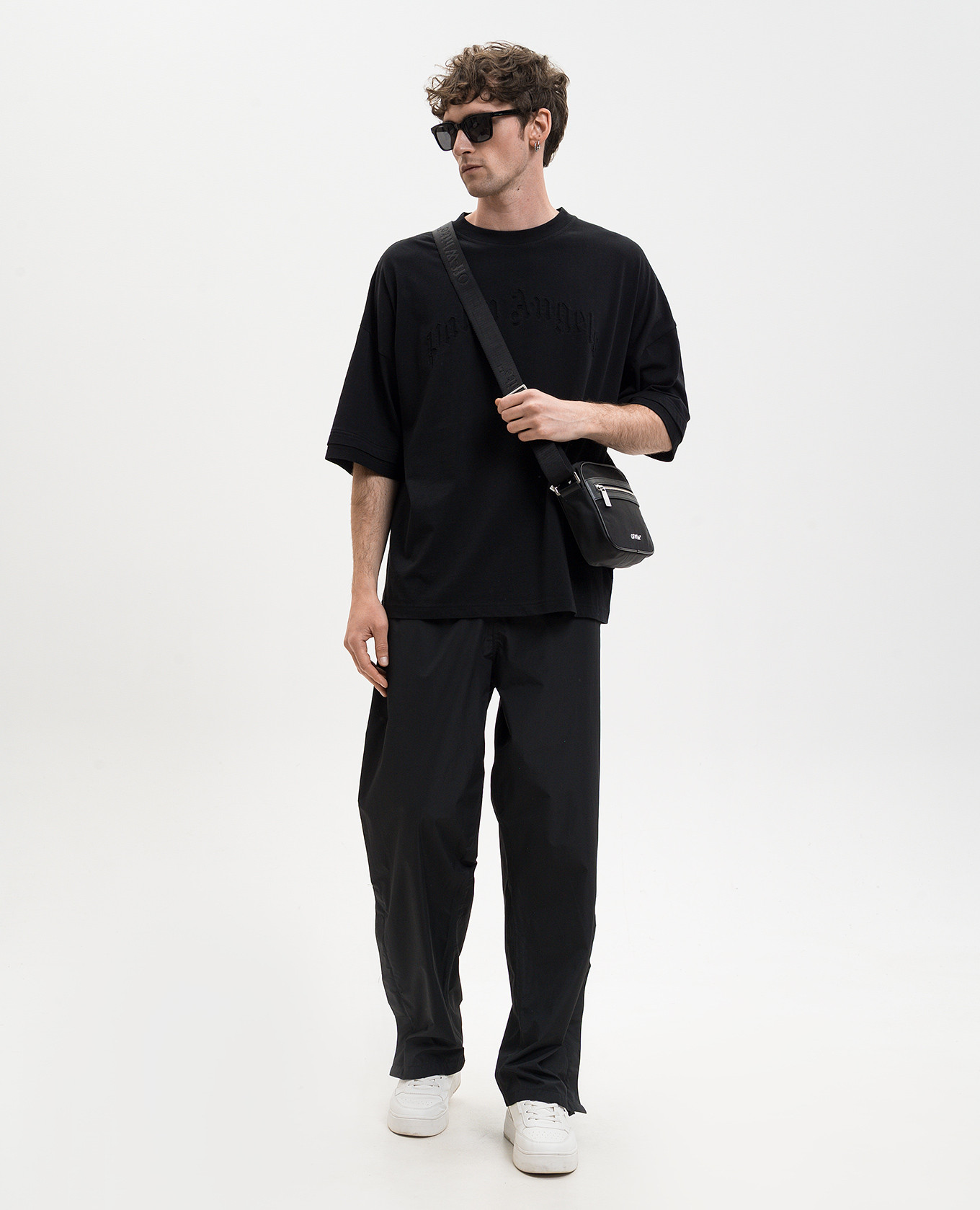 

Black T-shirt with logo Palm Angels