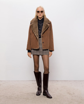 Rindi Brown reversible mink fur coat 070VS026