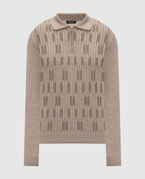 Stefano Ricci Beige cashmere and silk polo shirt K808111P30F26376