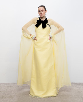 Richard Quinn Yellow silk dress RQSS2616