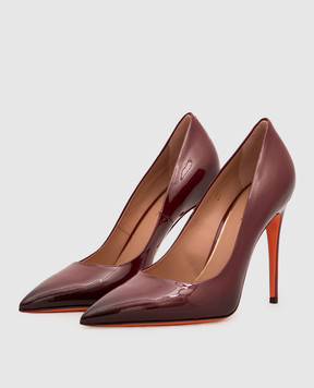 Santoni Burgundy patent leather shoes WDCZ70944HIANVAA