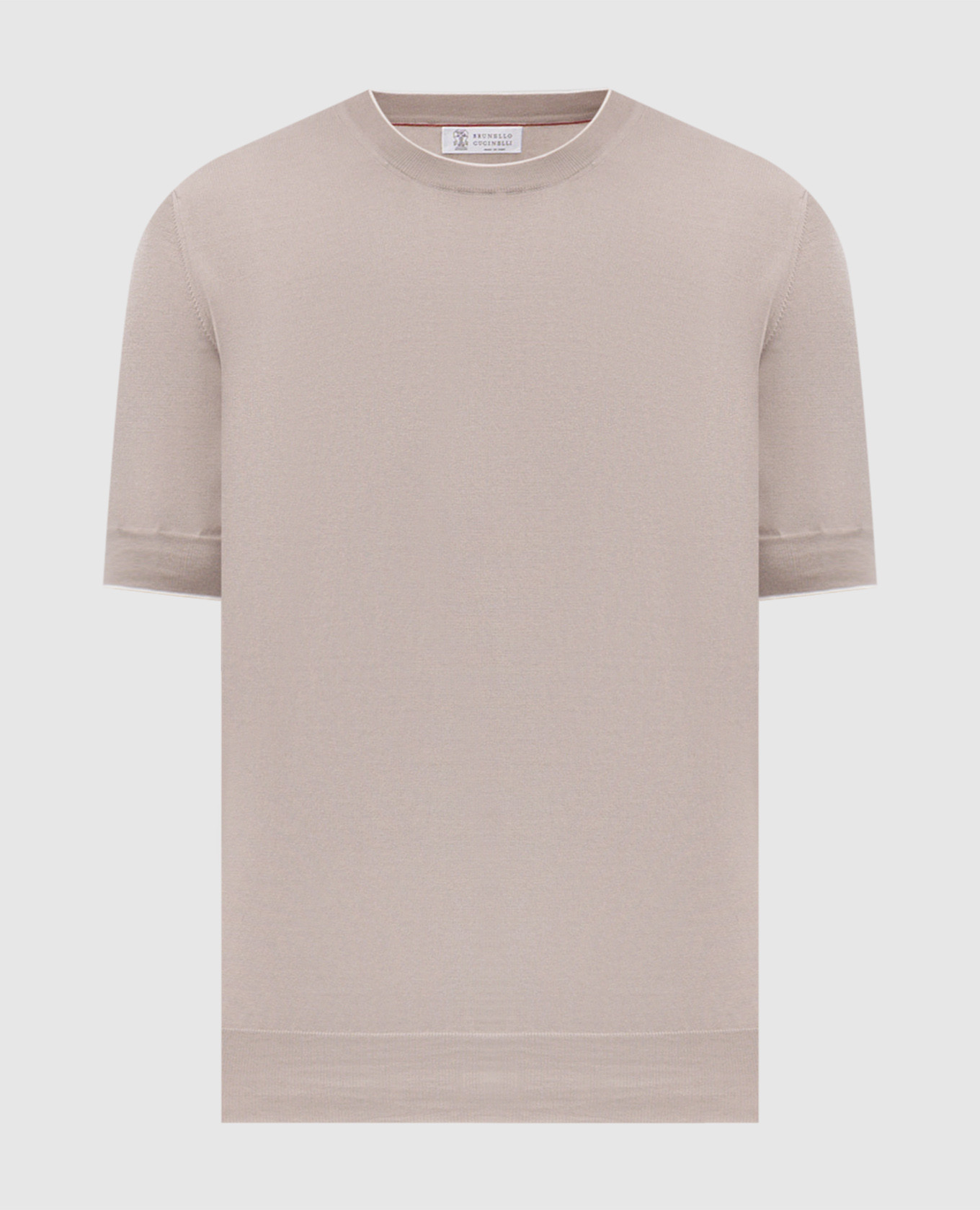 Beige cotton T-shirt