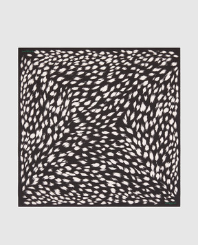 Givenchy Black silk scarf with animal print 710010146001