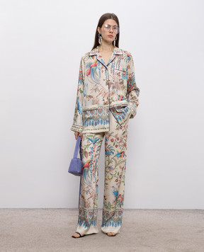Etro Beige printed pants WREA007299SPSI6