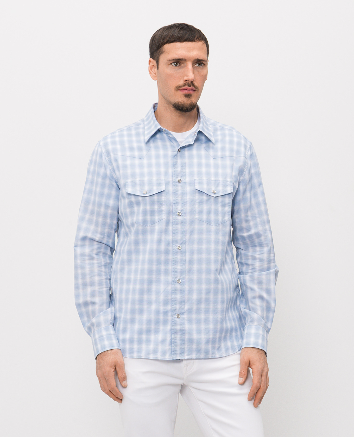 Blue checkered shirt Tom Ford 3
