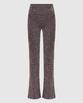 Max Mara Sportmax Brown VELO ribbed wool flared pants SPXVELO