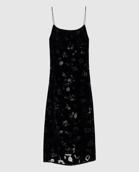 Asceno Black velvet dress Forio D104F65C01