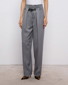 The Attico Gray wool pants 261WCP00312WWW065AA