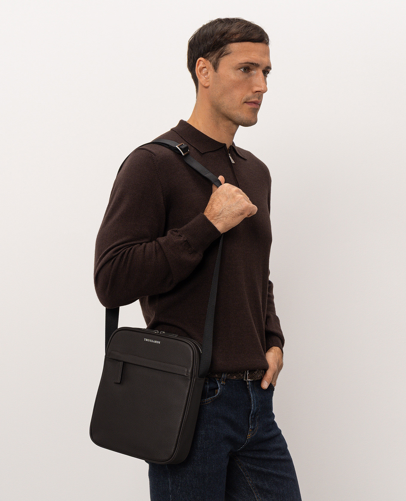 Brown leather bag Trussardi 2