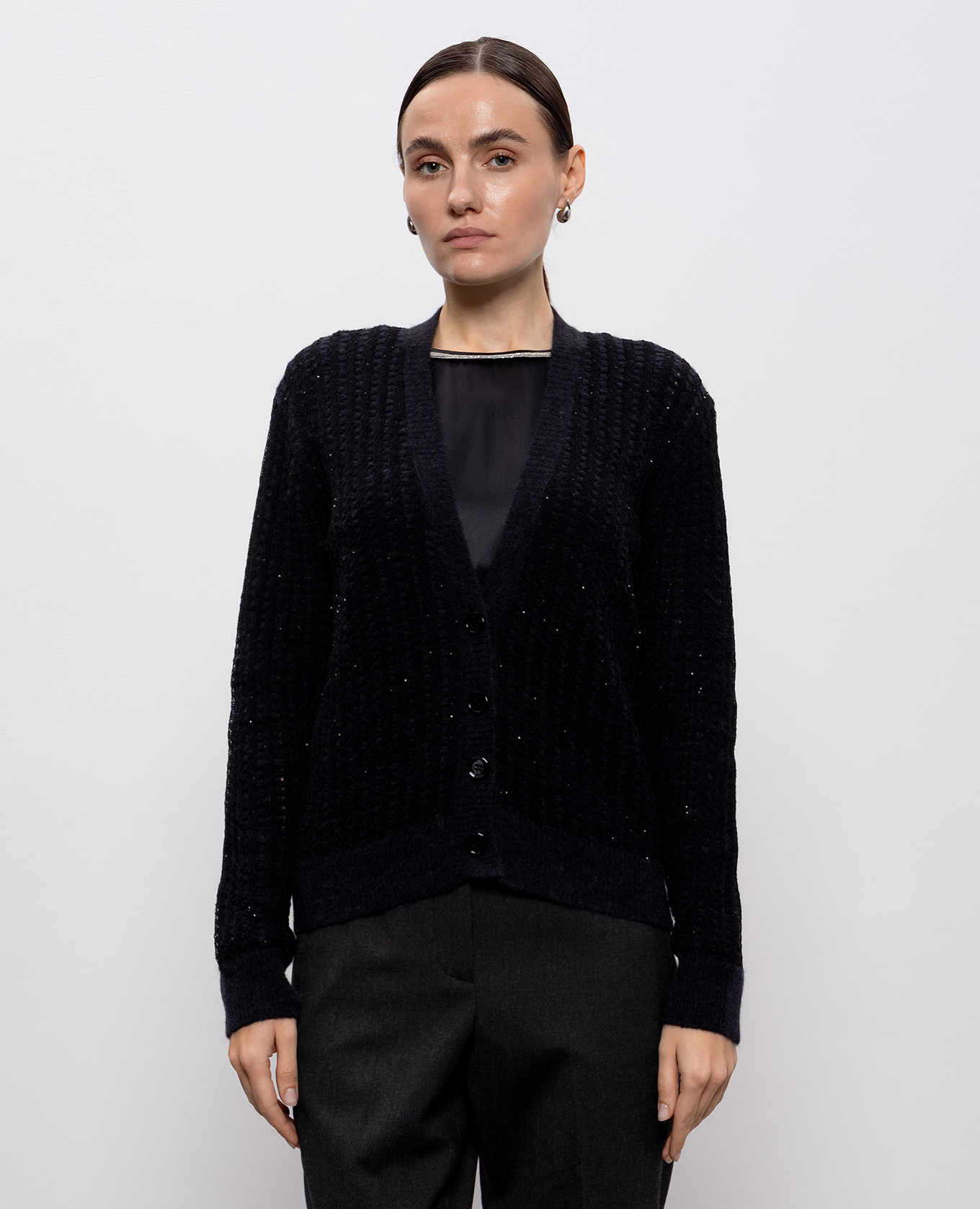 

Blue alpaca wool cardigan Peserico