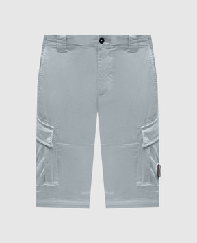 C.P. Company Blue cargo shorts with patch MBE746A005694G