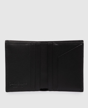 Palm Angels Black leather wallet with contrasting logo PMNC024S26LEA001m