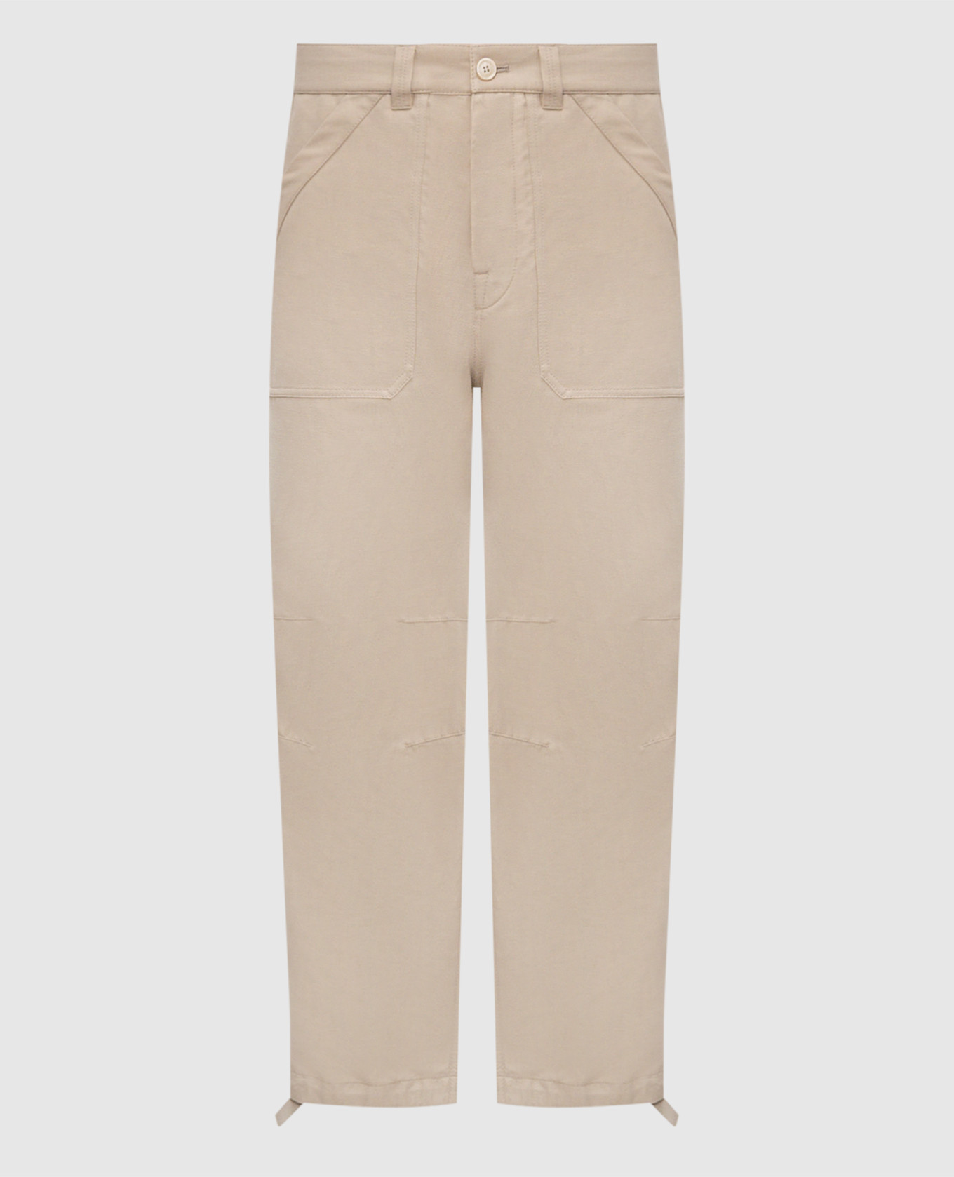 Beige linen pants