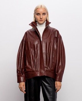 ARMA Paula burgundy leather jacket 010L26605302