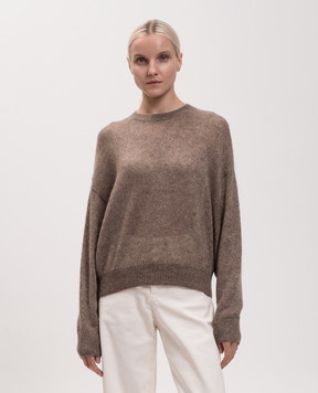Brunello Cucinelli Brown mohair sweater with lurex MBG775520P