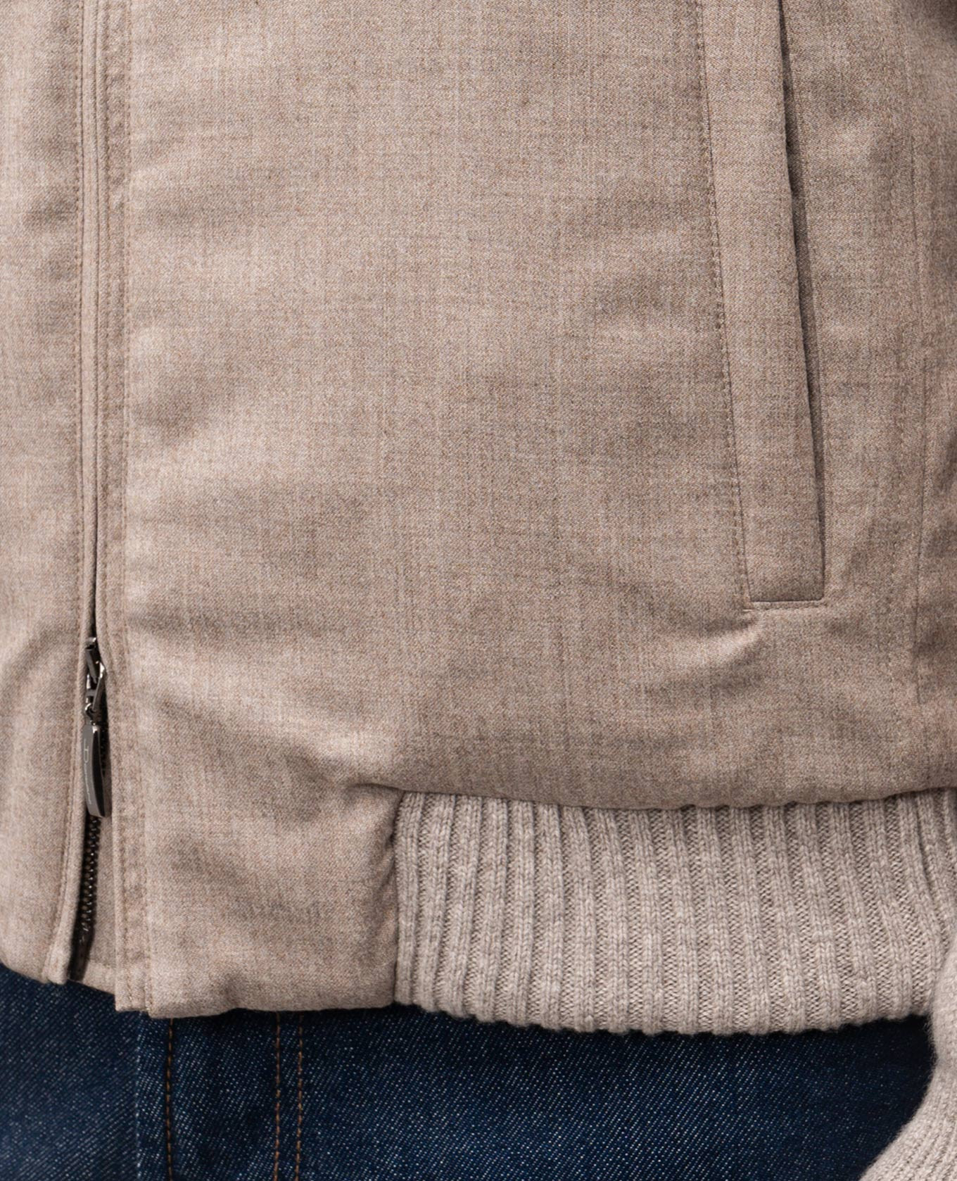 

Beige wool and cashmere insulated jacket Doriani Cashmere