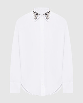 Alexander McQueen White shirt with crystals 848862QAABT