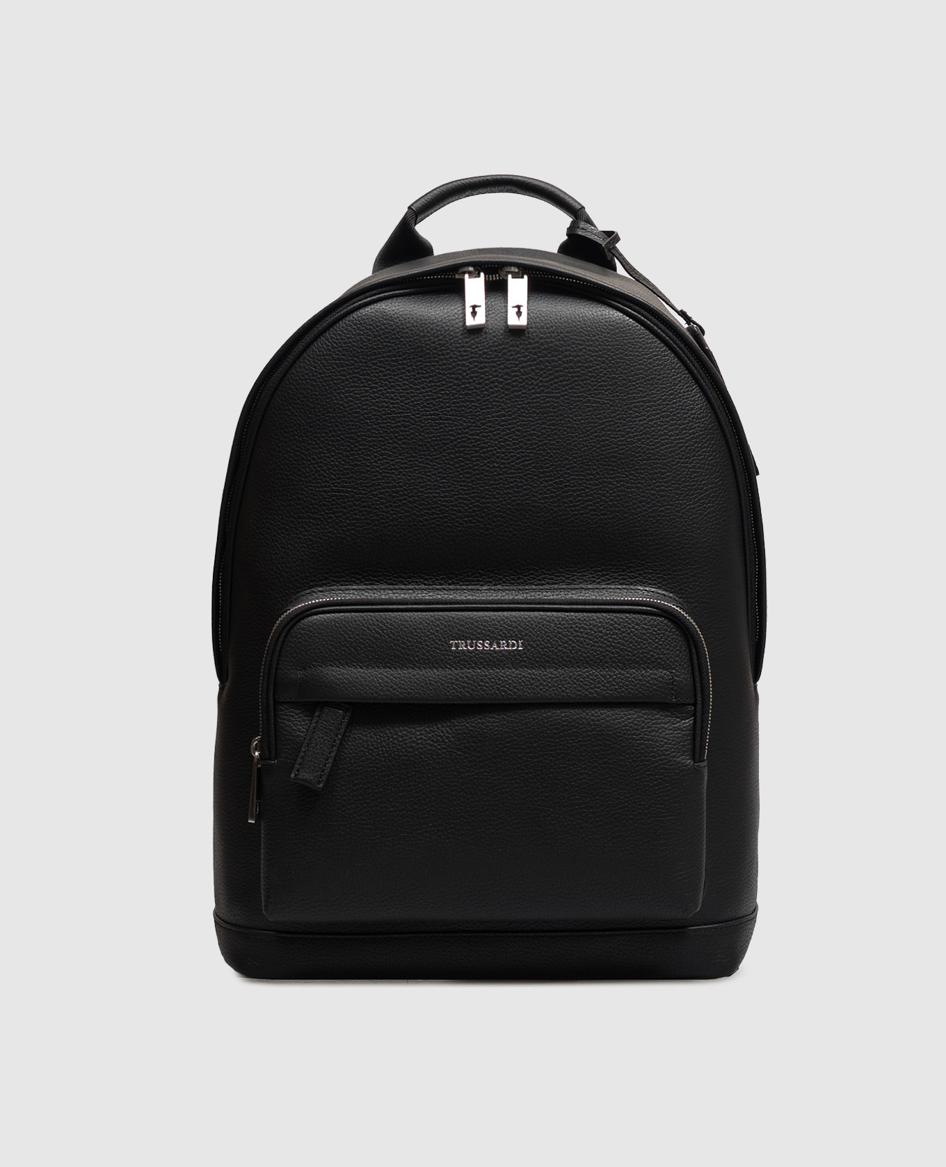 Black leather backpack