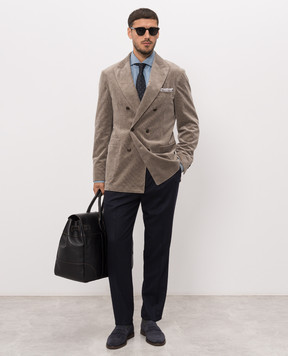 Brunello Cucinelli Navy blue wool pants ME226E1710