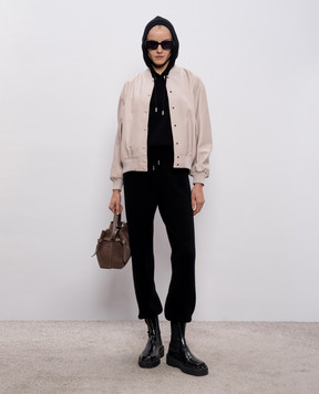 Babe Pay Pls Black cashmere tracksuit MD9891312341R
