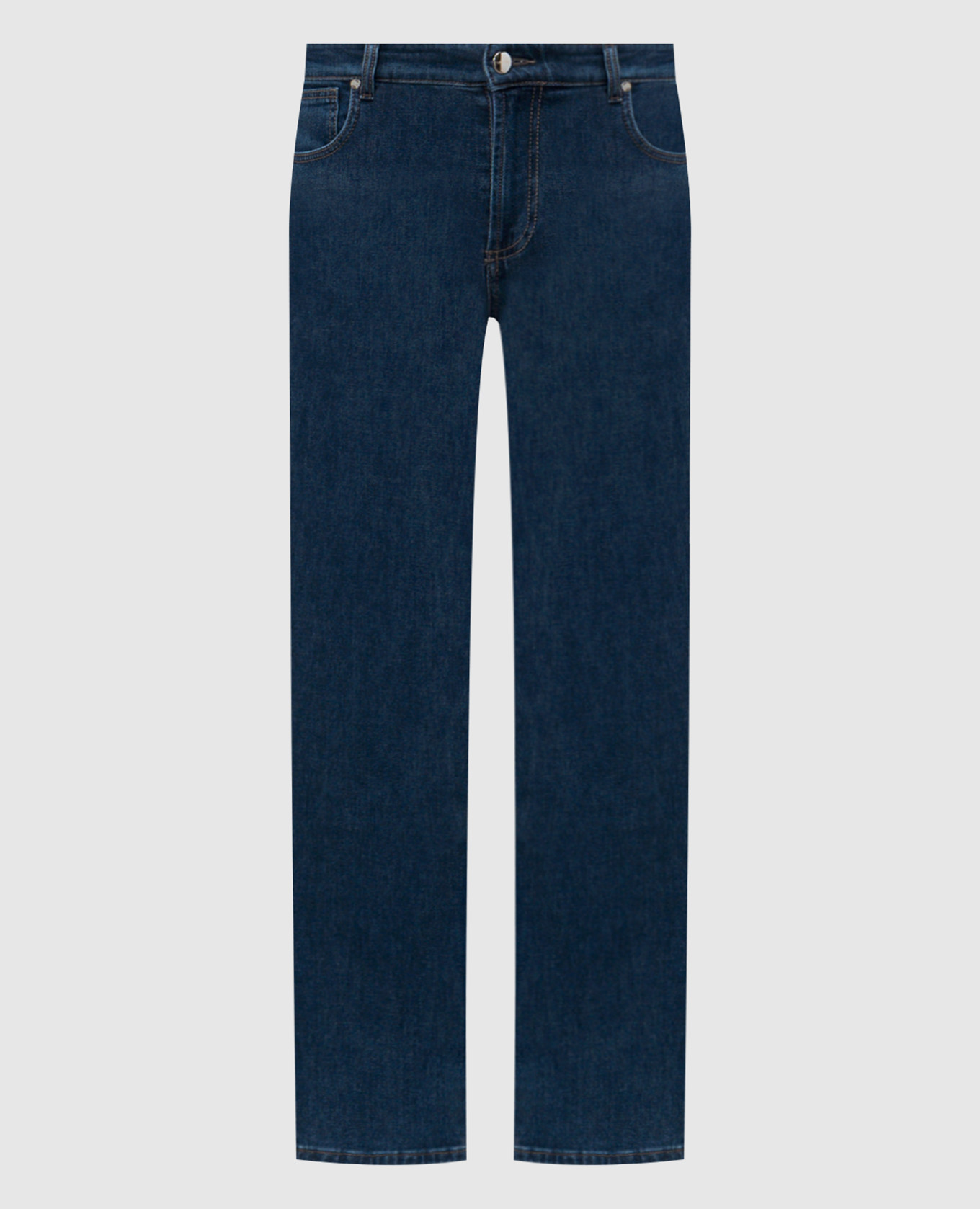 

Blue jeans with logo patch Enrico Mandelli