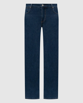 Enrico Mandelli Blue jeans with logo patch 0MIAMI5856