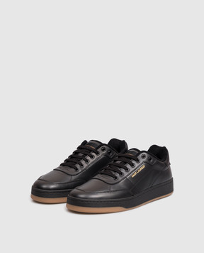 Saint Laurent Black leather SL/61 sneakers with logo print 81947600N00