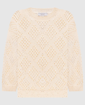 Peserico Beige sequined jumper S99130F0509110