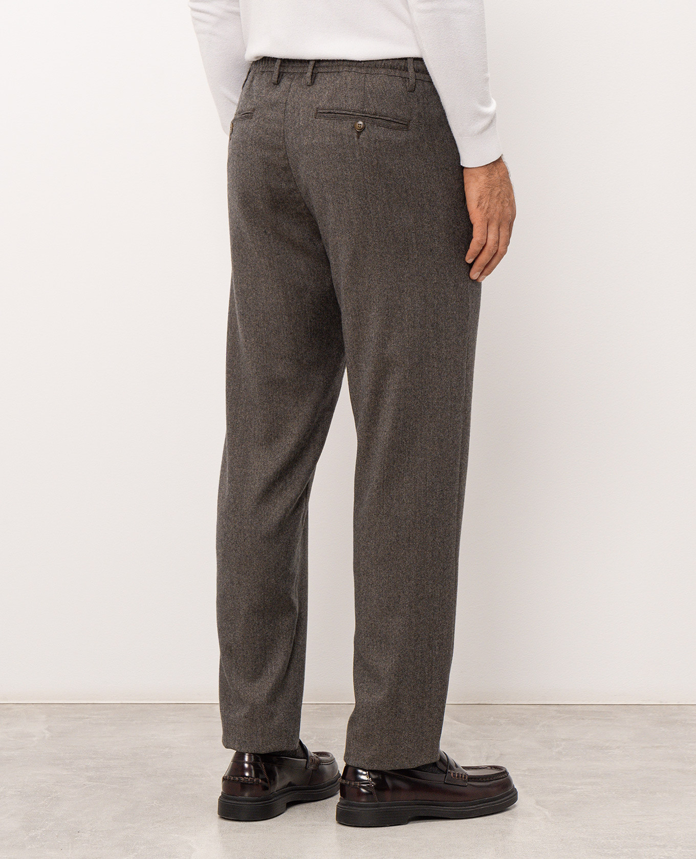 Brown wool pants Canali 4