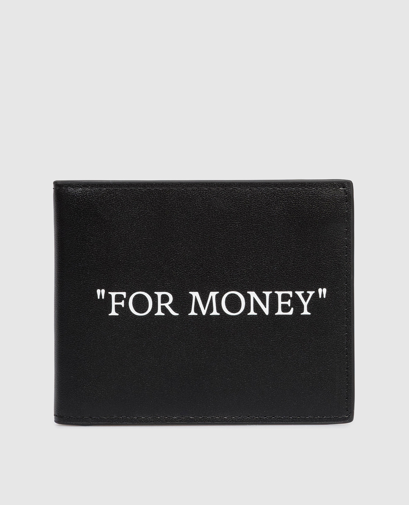 

Black leather wallet with For Money print Off-White