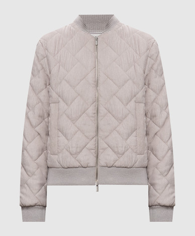 Gray corduroy bomber jacket