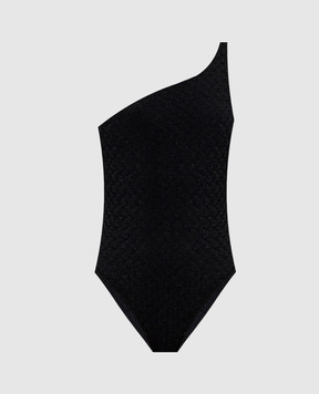 Missoni Black one-shoulder swimsuit with lurex MC22SP04BR014R