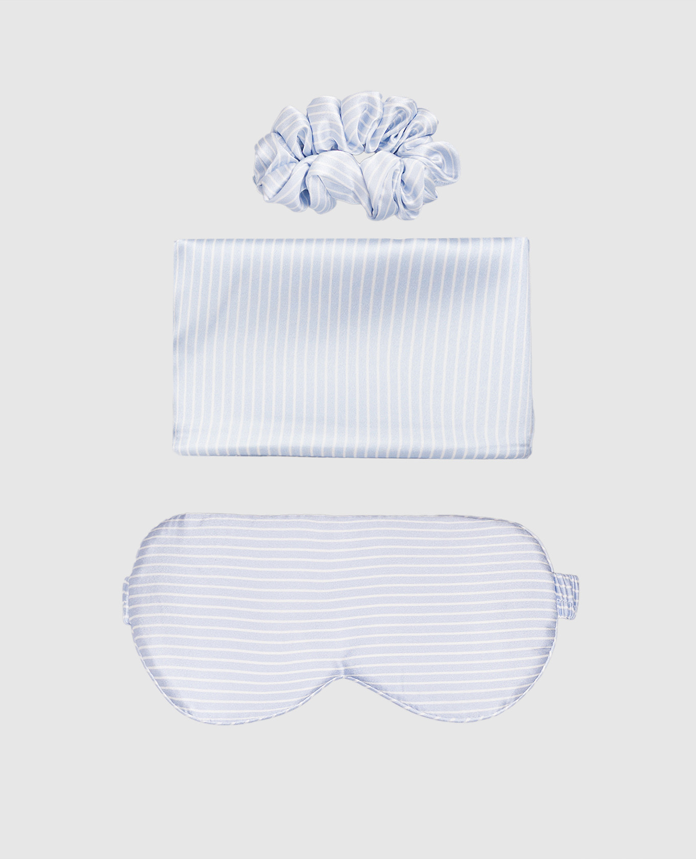 

Blue sleep set with mask, pillowcase and silk elastic band Dore & Rose, Light blue