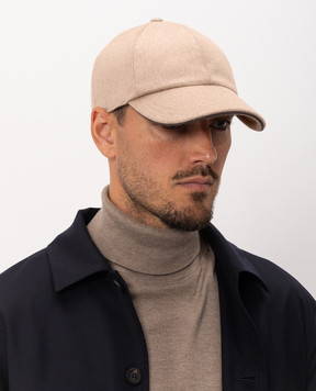 Peserico Beige wool and cashmere cap R76061C006717