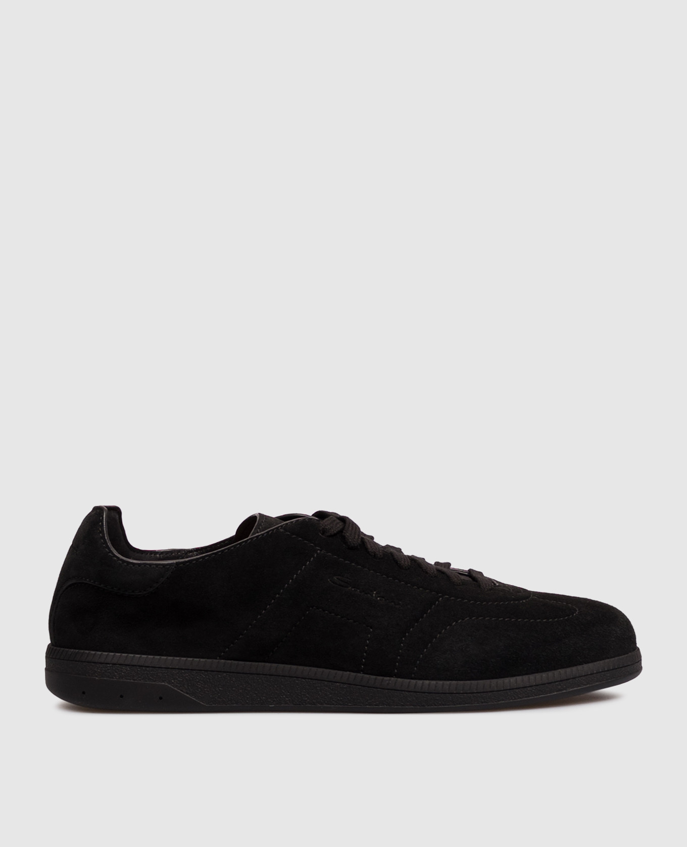 Black suede sneakers Santoni