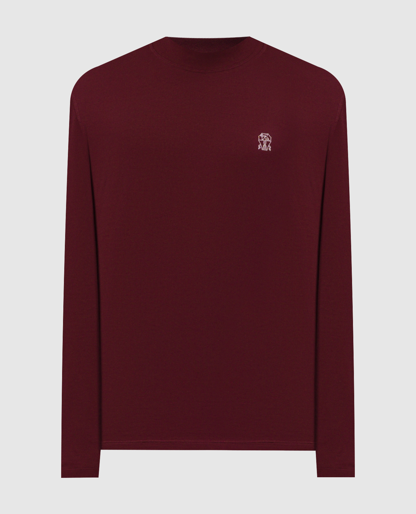 

Burgundy long sleeve with emblem Brunello Cucinelli
