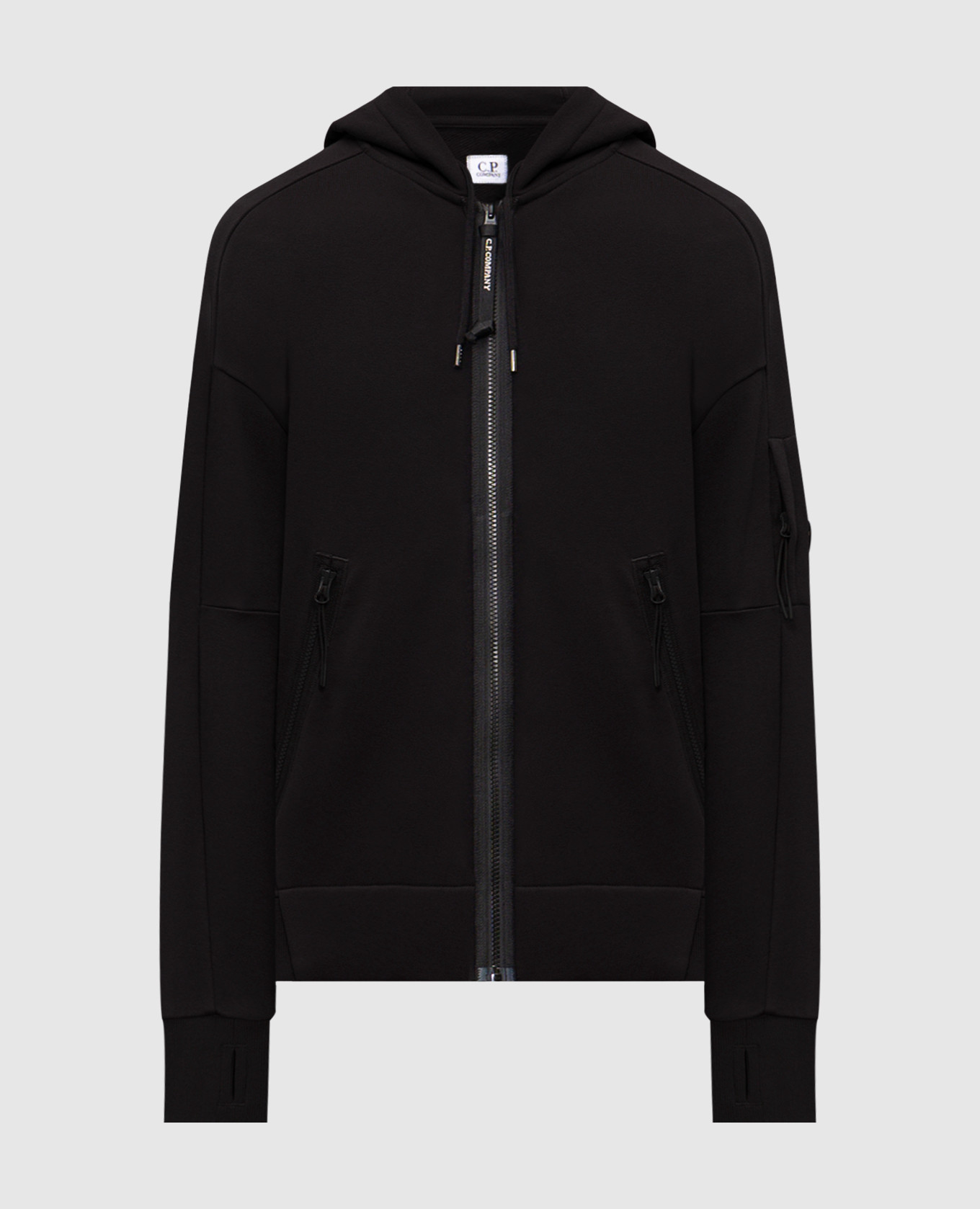 Black sports jacket with logo patch