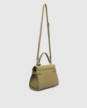 Gianni Notaro DOLLARO khaki leather satchel bag 099DOLLARONIKELц