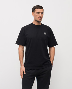 Stone Island Black T-shirt with logo patch L1S152100030S0115