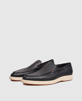 Santoni Blue leather loafers MGDG17824TICSWLM