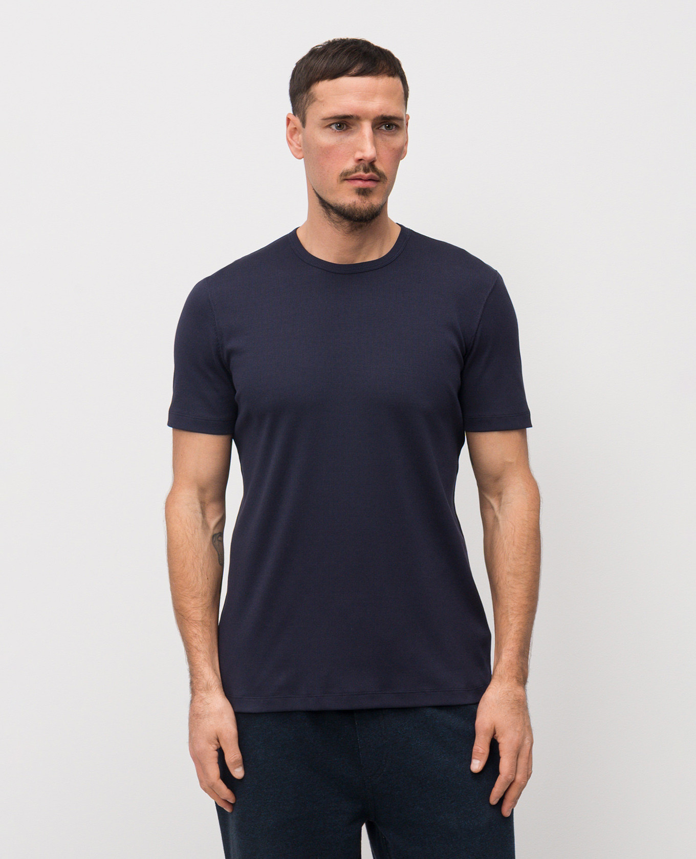 

Blue ribbed T-shirt Brunello Cucinelli