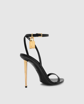 Tom Ford Black leather sandals with a pendant W2272LKD002P
