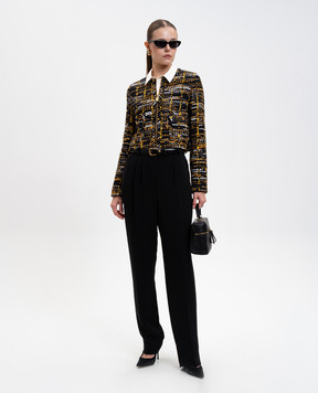 Versace Black tweed jacket with wool 10221311A16370