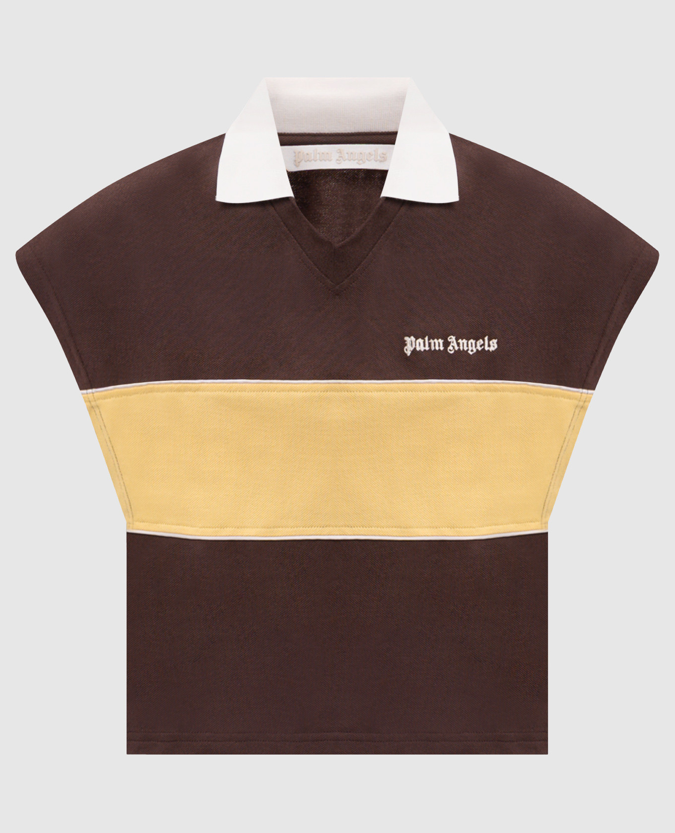 

Brown top with polo collar Palm Angels