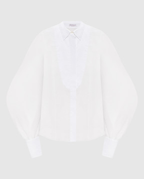 Brunello Cucinelli White blouse with lantern sleeves M0F91NL706