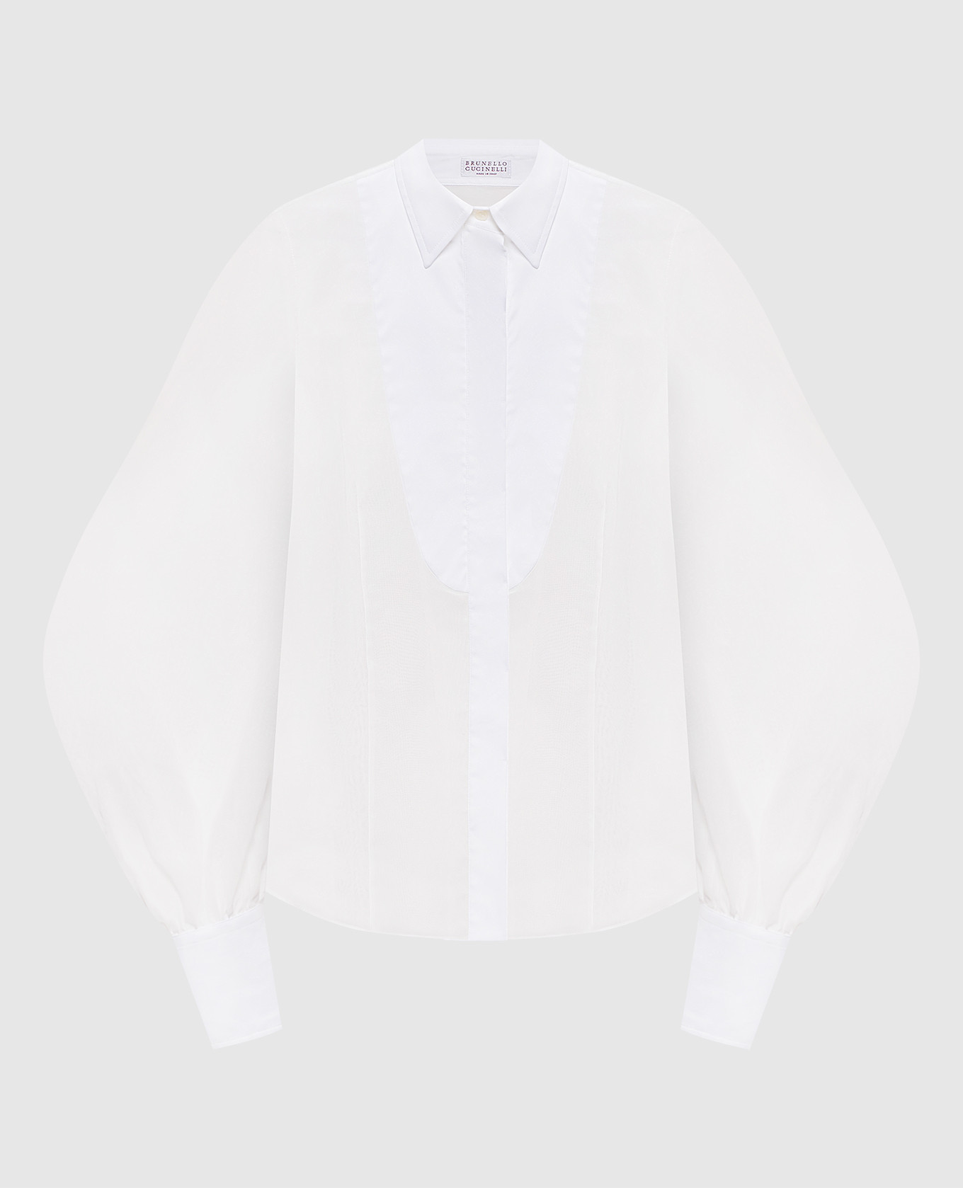 

White blouse with lantern sleeves Brunello Cucinelli