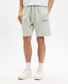Off-White Green shorts with logo print 44MCI013S26F00B