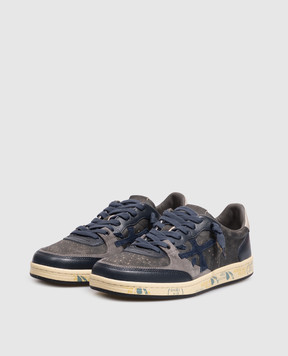 Premiata Gray leather sneakers BSKTCLAY BSKTCLAY8444