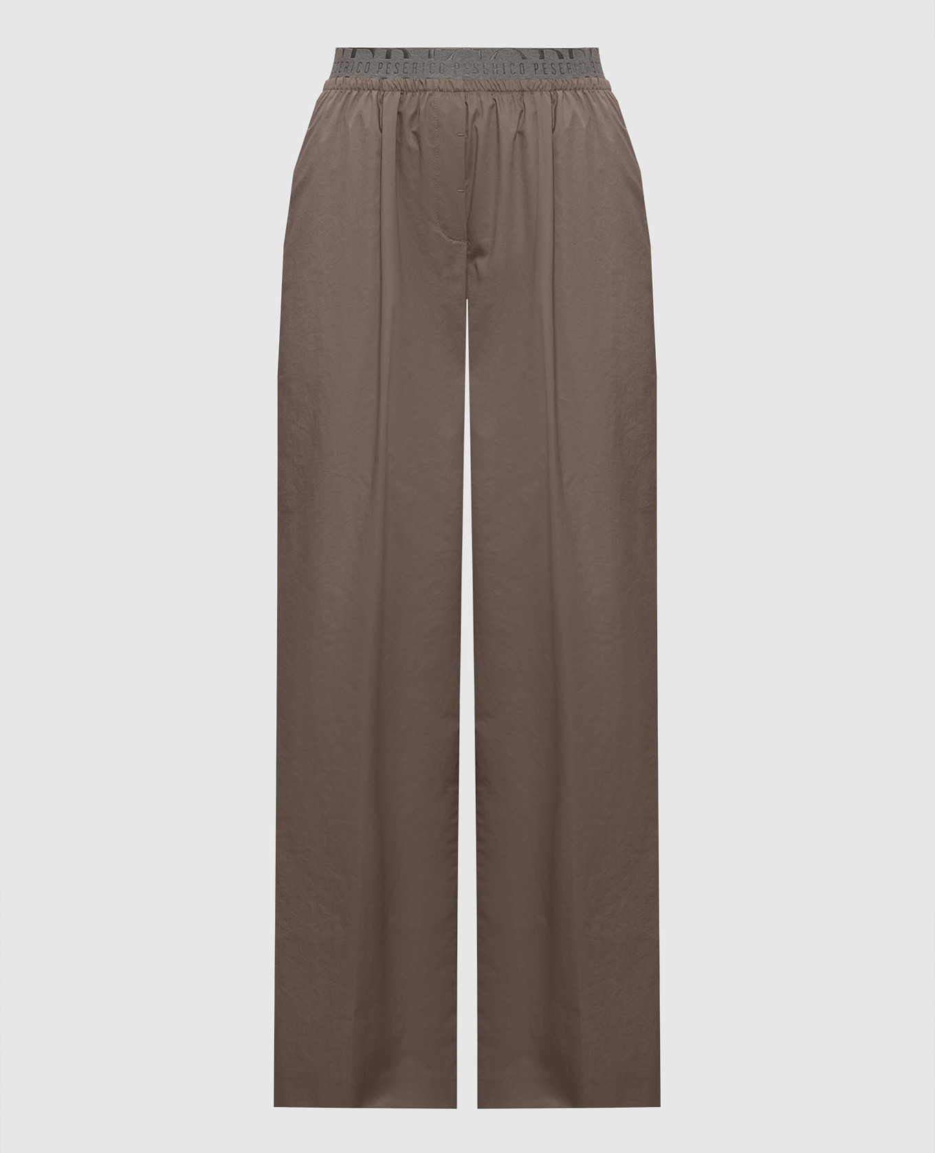 Brown pants with logo